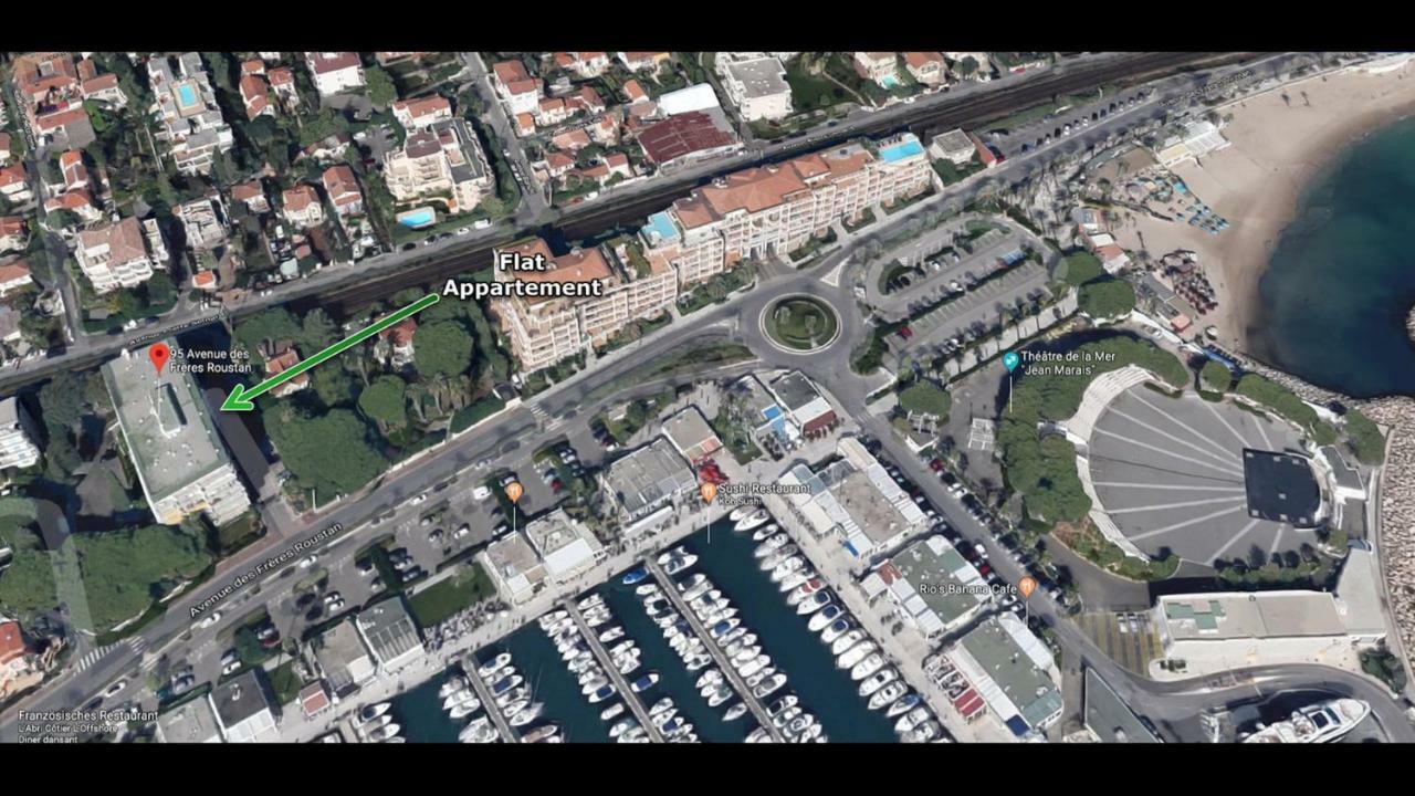 Grand Studio neuf face port et plage, parking privé Golfe-Juan Extérieur photo